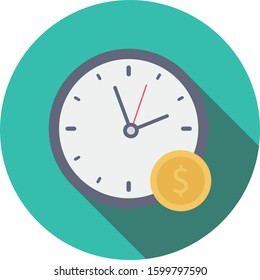 Startup Flat icons for pay & dollar 