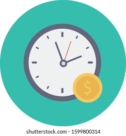 Startup Flat icons for pay & dollar 