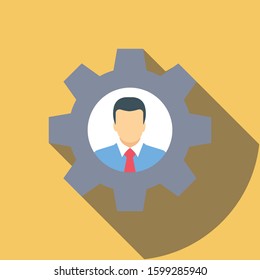 Startup Flat icons for profile  & account 