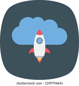 Startup Flat icons for rocket  & boost 