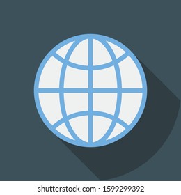 Startup Flat icons for world  & map 