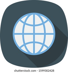 Startup Flat icons for world  & map 