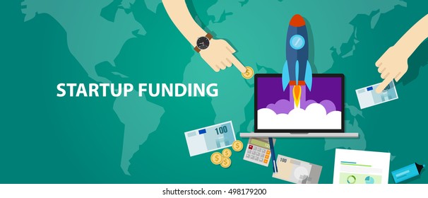 start-up funding company launch rocket business investment money cash