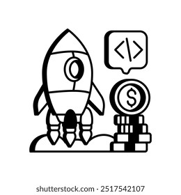 Icono de glifo de inicio, Ilustración vectorial