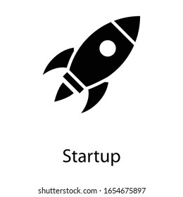 icono de vector de glifo de inicio aislado
