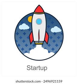 Concepto de icono de inicio y crecimiento