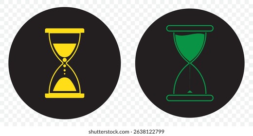 Startup hourglass icon. Outline startup hourglass vector icon for web design isolated on Transparent background. EPS 10.