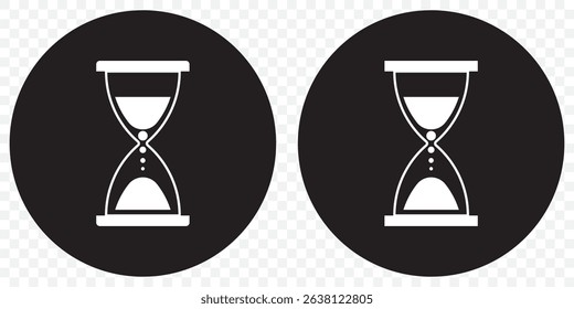 Startup hourglass icon. Outline startup hourglass vector icon for web design isolated on Transparent background. EPS 10.