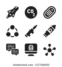 startup icon. 9 startup vector icons set. rocket, dialog and organization icons for web and design about startup theme