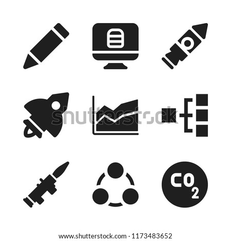 startup icon. 9 startup vector icons set. graphic of stats, co and rocket icons for web and design about startup theme