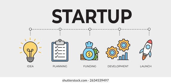 startup icon, business concept , Planning ,Vector Illustration