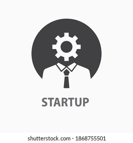 Icono de inicio. Solución comercial, plantilla de logotipo de innovación. Ilustración vectorial.