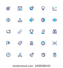 Colección de iconos de inicio. Icono de Pixel Perfect Business Semibold Color Style 2D