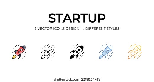Diseño de iconos de inicio en estilo Cinco con barra modificable. Línea, Sólido, Línea plana, Color de tono Duo y Línea de degradado de color. Adecuado para diseño de páginas Web, aplicaciones móviles, UI, UX y GUI.