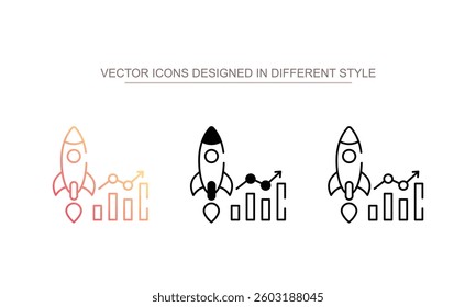 Startup icon design with white background stock illustration