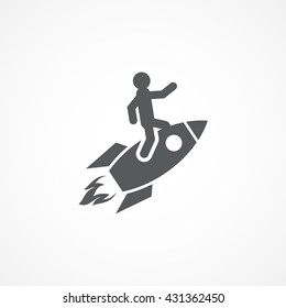 Startup icon eps10 vector eps jpg picture flat web art Startup Start up