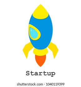 Startup icon. Isometric illustration of startup vector icon for web