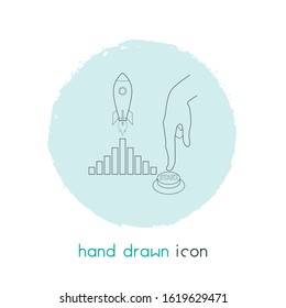 Startup icon line element. Vector illustration of startup icon line isolated on clean background for your web mobile app logo design.