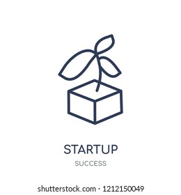 Startup icon. Startup linear symbol design from Success collection. Simple outline element vector illustration on white background.