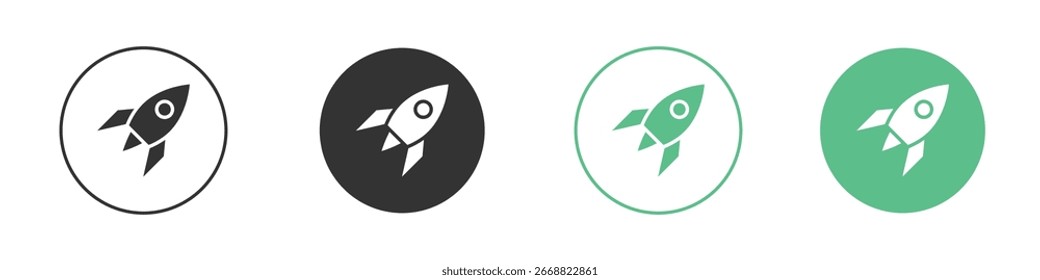 Startup icon Minimal Flat Line Vector Icon Set.