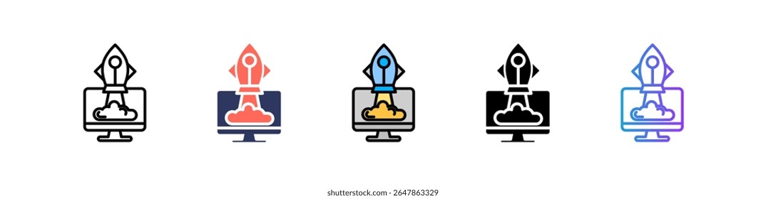 Startup Icon Multiple Vector Illustration
