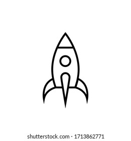 startup icon outline vector illustration. isolated on white background