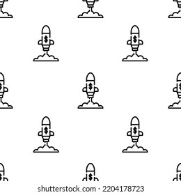 startup icon pattern. Seamless startup pattern on white background.