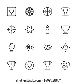 Conjunto de iconos de inicio. Colección de logotipo de esquema negro de alta calidad para diseño de sitios web y aplicaciones móviles. Ilustración vectorial en fondo blanco.