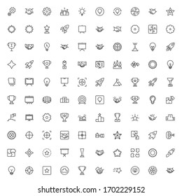 Startup icon set. Collection of high-quality black outline logo for web site design and mobile apps. Vector illustration on a white background.