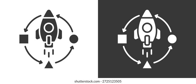 Colección De Vector Del Icono Del Inicio Aislado En Blanco Y Negro