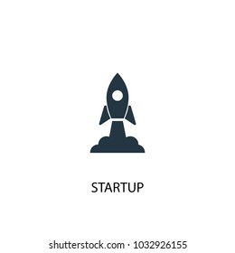 Startup Icon Simple Element Illustration Startup Stock Vector (Royalty ...