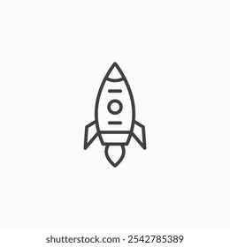 Startup icon in thin outlined.