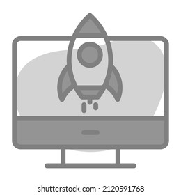 startup Icon. User interface Vector Illustration, As a Simple Vector Sign and Trendy Symbol in Line Art Style, for Design and Websites, or Mobile Apps,
