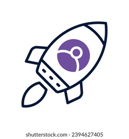 startup icon. vector dual tone icon for your website, mobile, presentation, and logo design.