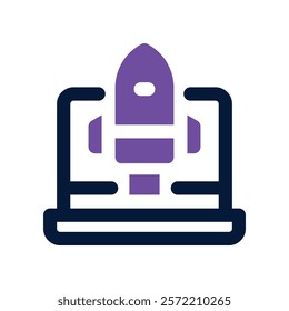 startup icon. vector dual tone icon for your website, mobile, presentation, and logo design.