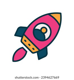 startup icon. vector filled color icon for your website, mobile, presentation, and logo design.