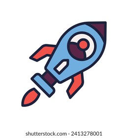 startup icon. vector filled color icon for your website, mobile, presentation, and logo design.