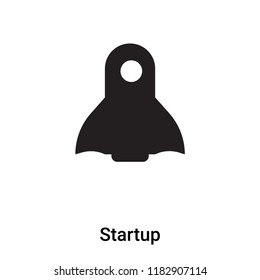 Startup icon vector isolated on white background, logo concept of Startup sign on transparent background, filled black symbol