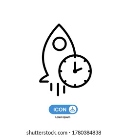 Startup-Symbol, Vektorgrafik einzeln auf weißem Hintergrund.