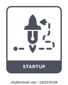 startup icon vector on white background, startup trendy filled icons from Strategy collection, startup simple element illustration