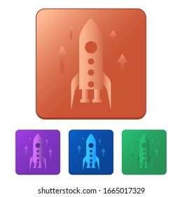 Startup icon vector. Rocket isolated on white background, business concept. Trendy Flat style for graphic design, Web site, UI. EPS10