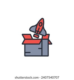 startup icon. vector.Editable stroke.linear style sign for use web design,logo.Symbol illustration.