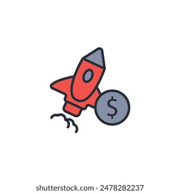 startup icon. vector.Editable stroke.linear style sign for use web design,logo.Symbol illustration.