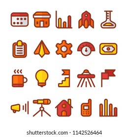 Startup icons in for any purposes. Perfect for website mobile app presentation and any other projects. Suitable for any user interface and user experience.