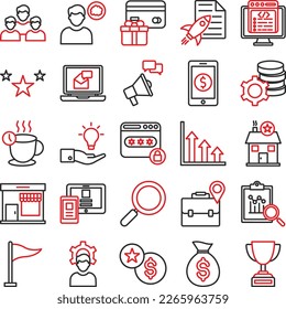 Startup icons set, startup icons pack, startup vector icons set, business marketing  set, marketing icons pack, business vector set, startup flat