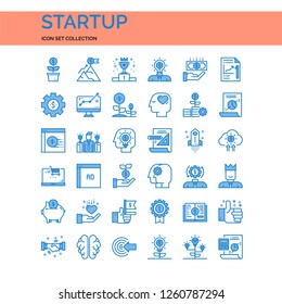 Startup Icons Set. UI Pixel Perfect Well-crafted Vector Thin Line Icons. The illustrations are a vector.