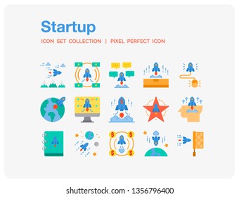 Startup Icons Set. UI Pixel Perfect Well-crafted Vector Thin Line Icons. The illustrations are a vector.