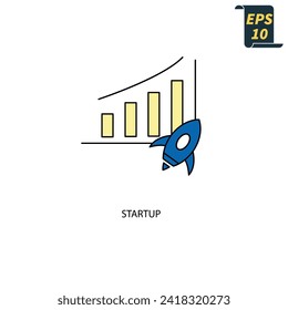 startup icons  symbol vector elements for infographic web