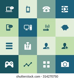 startup icons universal set for web and mobile