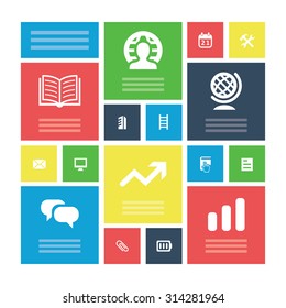 startup icons universal set for web and mobile